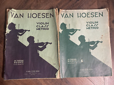 Vintage 1931 Karl D. Van Hoesen Violin Class Method Book 1 & 2 I II 