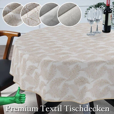 Tischdecke abwaschbar Stoff Tafeldecke Tischtuch Lurex Teflon Fleckenschutz - Bild 1 von 4
