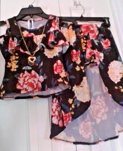 Girls 5/8 DRESSY OUTFIT  Top & Long Skirt w/ Skort  SIZE M 5/8 MADE in USA NEW - Picture 1 of 4