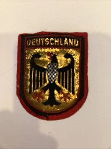 Vintage DEUTSCHLAND GERMANY Woven Front w/ Felt Back Patch Badge S40F - Picture 1 of 2