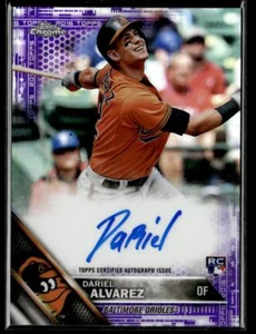 2016 Topps Chrome Dariel Alvarez Rookie Autographs Purple Refractor #/250 HS - Picture 1 of 2