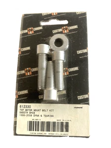 Dyna Top Motor Mount Chrome Hardware Kit USA Made Harley Touring FXD 1999-2008 - Picture 1 of 7