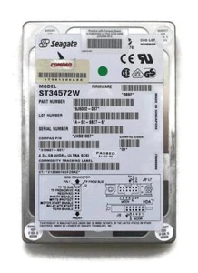 Hdd, 4gb scsi, st34572w p/n: 9j6002-049 f/w: 0784, 68 pin - Afbeelding 1 van 3