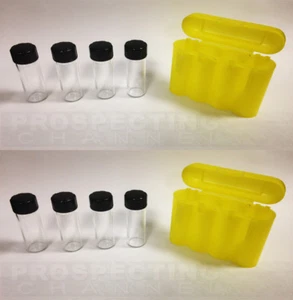 2 PACKUNGEN DURCHSTECHFLASCHE Tragetasche Halter Schutz 8 1 Unzen GOLD Aufbewahrung Tresor GELB - Bild 1 von 7