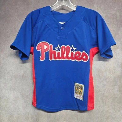 NWT Mitchell & Ness Authentic Phillies Roy Halladay 34 BP Jersey Youth S 8 $75 - Image 1 of 4