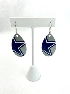 NFL Dallas Cowboys Zoom Logo Women’s Vintage Teardrop Spinner Hook Earrings - Picture 1 of 1