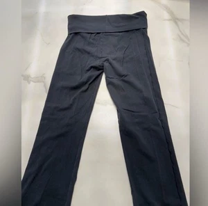 Skims Cotton Jersey Foldover Pant in Black , Size Medium - Picture 1 of 5