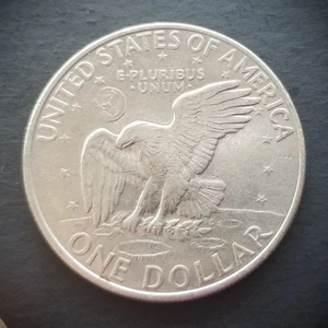 1972-D "Ike" Eisenhower Dollar / Liberty Eagle 1 $ US Münze ~ KM 203 genau abgebildet - Bild 1 von 2