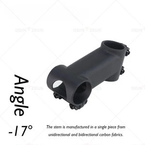 Light Weight Carbon Fiber Computer Mount Stand Road MTB Bike Stem 6/17 Degree   - Picture 1 of 43