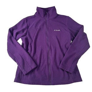 Columbia Jacket Womens Large Purple Full Zip Fleece Outdoors Hiking Warm Layer - Picture 1 of 9