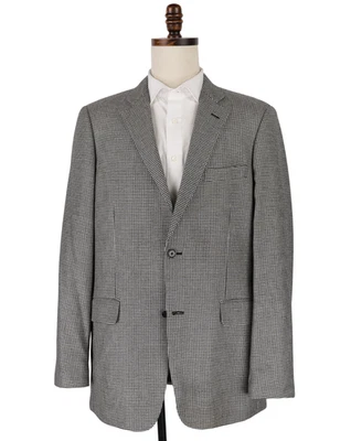 Loro Piana John W Nordstrom 100% Cashmere Sport Coat 42L Black White Houndstooth - Image 1 of 4