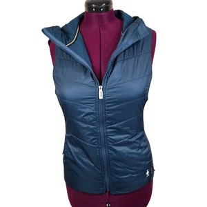 NEU Neu mit Etikett Damen Smartwool "Smartloft Hooded Vest" Twilight Blue | Größe Medium - Bild 1 von 15