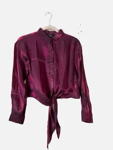 Milk & Honey Women Button Front Long Sleeve Top Size Medium . New - Picture 1 of 7