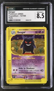 CGC 8.5 Gengar 2002 Expedition 13/165 Holo SWIRL Pokemon Card - Picture 1 of 2