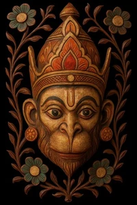 Indonesian Balinese Barong Hanuman Monkey Wood Mask Bali Wall Art Hanging Wooden - Picture 1 of 1
