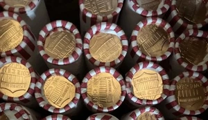 20 Rolls of 2025 P + D minted Lincoln shield pennies Please Read All Tails/ Tail - Picture 1 of 2