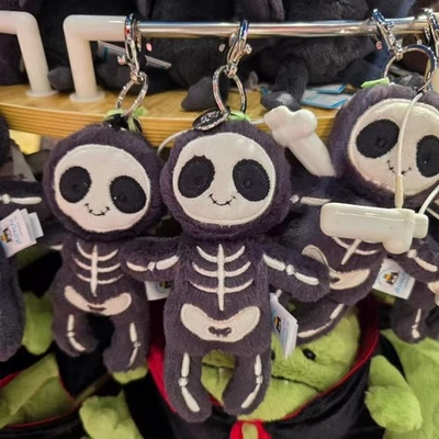 Jellycat SKELETON BOB BAG CHARM with Dust Bag Spooky Halloween Plush Keychain - Image 1 of 4