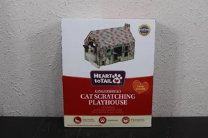 HEART TO TAIL CAT SCRATCHING PLAY HOUSE GINGERBREAD MAN PLAY HOUSE NEW - Picture 1 of 5