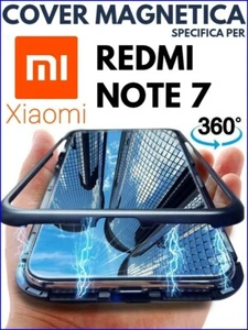 COVER MAGNETICA XIAOMI REDMI NOTE 7 CUSTODIA PROTEZIONE RETRO VETRO TEMPERATO - Foto 1 di 4