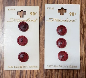 Vintage Streamline Buttons Wein auf Original Karten Holland X2 - Bild 1 von 2