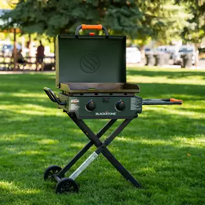 Griglia Onnivora Propano Portatile Flexfold Gambe Esterno Patio Campeggio 2 Fuochi - Foto 1 di 12