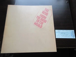 Who From The Bush to The World Tour Book Program w Ticket Townshend Joe Strummer - Picture 1 of 12