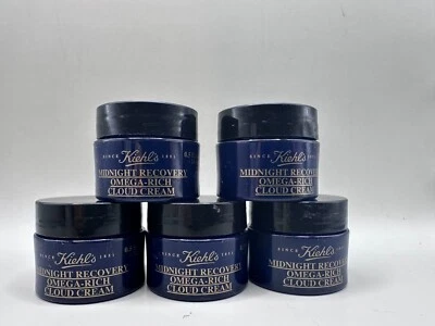 LOTS OF 5 KIEHL'S MIDNIGHT RECOVERY OMEGA-RICH CLOUD CREAM 0.5 Oz 14 mL*5 - Image 1 of 2