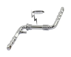 Bicycle F&R Original Lowrider W LOGO One Piece Crank 4-1/2" Twisted Chrome - Picture 1 of 1