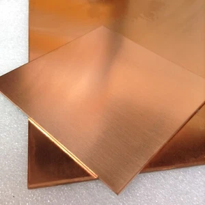 Copper Sheet Plate 100 x 100mm 0.5mm to 2mm Thick Thin Material Solid 99.9% Pure - Picture 1 of 6