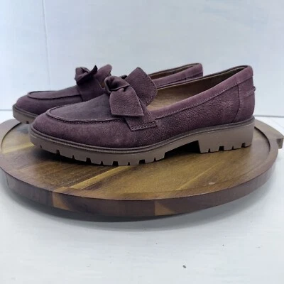 Mocasines Lucky Brand Tamio Andora 7,5 rojo borgoña nudo plano moño suela sin cordones Foto 1 de 4