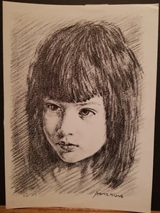 Artur Bar-On (Israeli 1913-) Vintage S/N Lithograph "Young Girl" 13.5"×9.5" - Picture 1 of 4