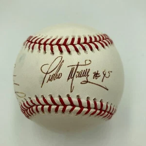 Pedro Martínez #45 Hanley Ramírez y José Reyes Firmado MLB Béisbol Certificado de Autenticidad JSA - Imagen 1 de 5