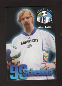 Kansas City Wizards--Alexi Lalas--1999 Pocket Schedule--Pittcraft Printing--MLS - Picture 1 of 2