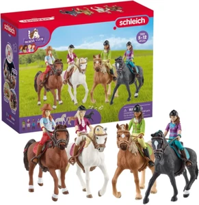 Horse Club Playset 40 Pezzi - Cavalca con 4 Giocattoli per Cavalli, 4 Cavalieri Ragazze e Accesso - Foto 1 di 10