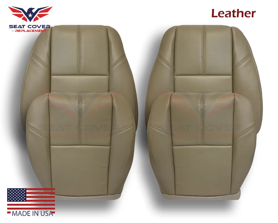 Chevy Tahoe Suburban 2008 2009 2010 2011 2012 2013 2014 cubierta de asiento de cuero tostado Foto 1 de 4