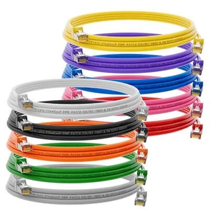 10 Stück Patchkabel CAT.6 Kupfer S/FTP Netzwerk Internet Ethernet LAN RJ45 Kabel - Bild 1 von 78