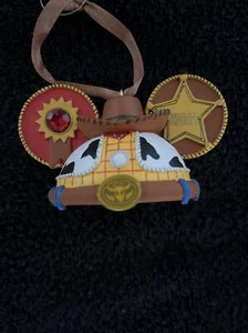Disney Mickey Mouse Ear Toy Story Woody Sheriff Cowboy Numbered Ornament - Picture 1 of 3
