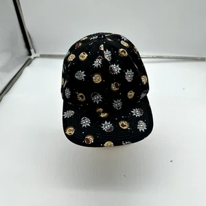 Rick N Morty Print black snapback hat, adjustable bioworld  - Picture 1 of 10