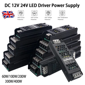 LED Power Supply Transformer 240V to DC 12V 24V 60W-400W AC/DC Driver LED Strip - Picture 1 of 34