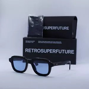 RETROSUPERFUTURE Lazarus Azure P62 Shiny Black/Blue 53-23-145 Sunglasses New ... - Picture 1 of 6