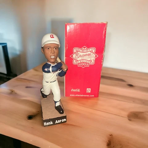 RARE 2003 Atlanta Braves HANK AARON Coca-Cola/Publix Bobblehead w/Original Box Cover