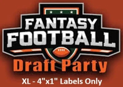 SPORTZJOKER Fantasy Football Draft Party 2025-26 XL 4"x1" LABELS ONLY Stickers Top Rookies