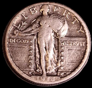 1918S Standing Liberty Quarter - VF - SUP181 - Picture 1 of 2