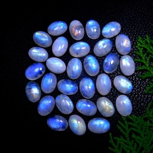 Lote de 30 piezas de piedras preciosas calibradas de piedra lunar arco iris natural de 183 quilates 14X10 #R-9817 - Imagen 1 de 7