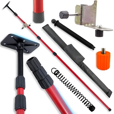 RETOO Laser Teleskopstange 3m Kreuzlinienlaser Klemmstativ Hebestange Wasserwaage Reto