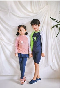 Boys Girls Rash Guard long sleeve shirt & swimming pants(sold separately) Raglan - Picture 1 of 32