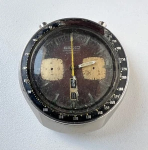 SEIKO 6138-0040 Automatic Chrongraph Watch Mens BULLHEAD Brown Dial To Restore - Picture 1 of 7