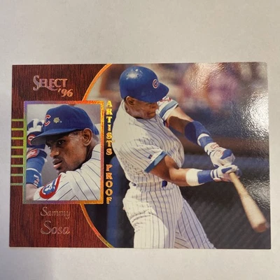 1996 年精选艺术家证明 #26 Sammy Sosa Cubs 罕见  — 第 1/2 张图片
