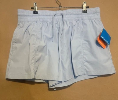 Pantalones cortos de trekking Columbia grandes Boundless para mujer 7" entrepierna púrpura claro/azul Foto 1 de 4