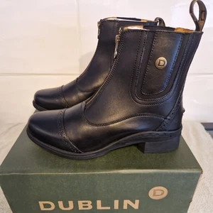 Dublin Rapture Zip Paddock Boots - Black size 7 adults  - Picture 1 of 9